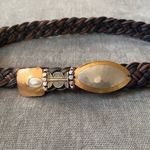 Vintage Majorie Baer SF Mixed Metals Braided Belt